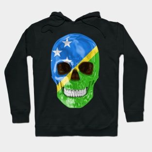 Solomon Islands Flag Skull - Gift for Solomon Islanders With Roots From Solomon Islands Hoodie